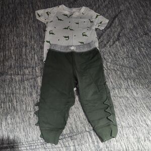Carter's Gray and Olive Baby Set